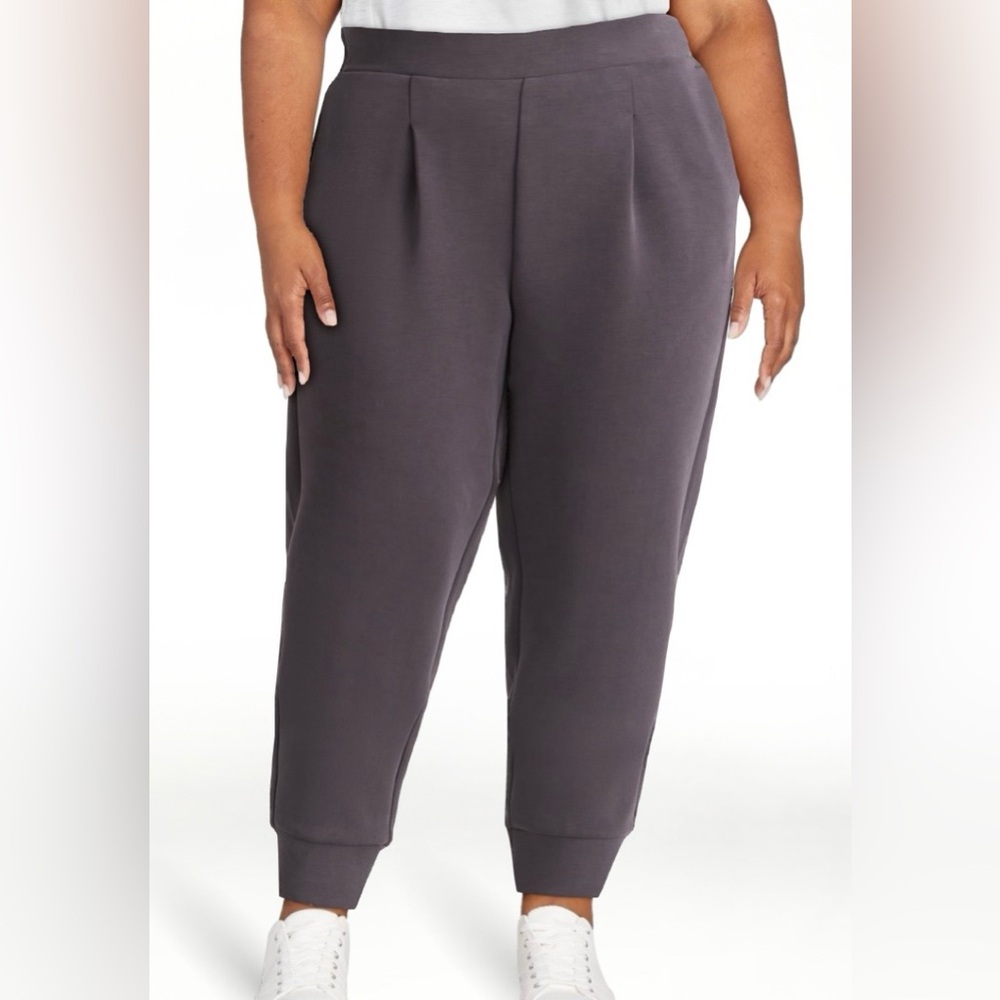 Avia ScubaKnit Pleat Joggers with Pockets, Women’s Size XXXL